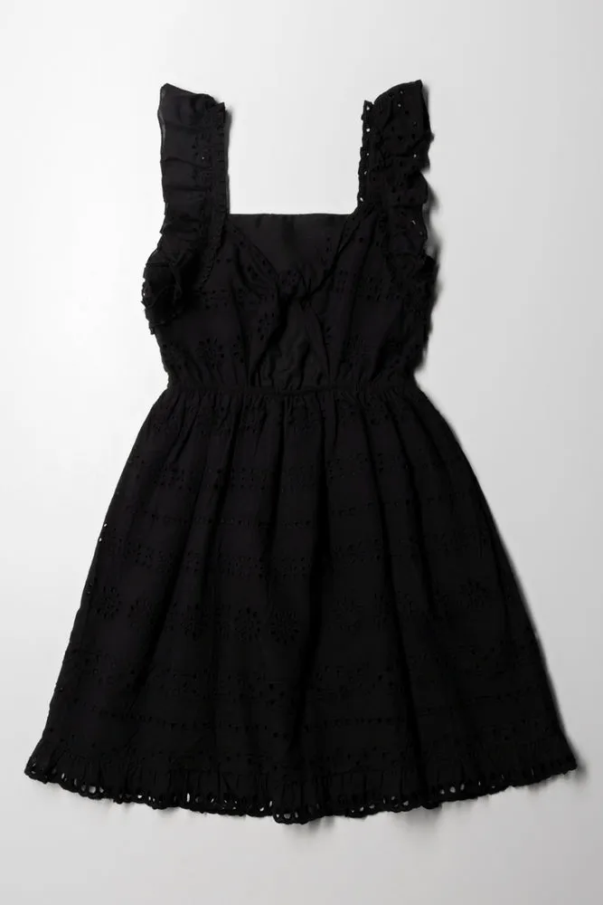 Anglaise A-Line Dress Black