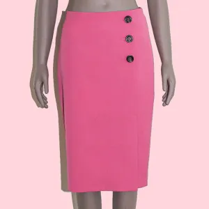Ann Taylor Pink Pencil Skirt High-Waisted Slim Fit Skirt Womens Chic Office Wear
