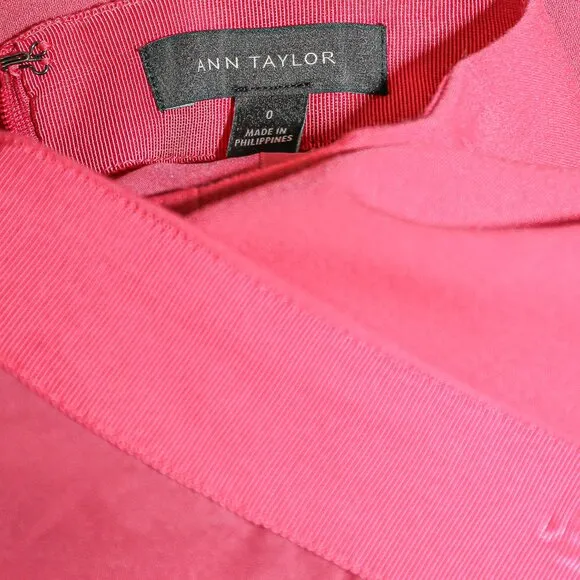 Ann Taylor Pink Pencil Skirt High-Waisted Slim Fit Skirt Womens Chic Office Wear