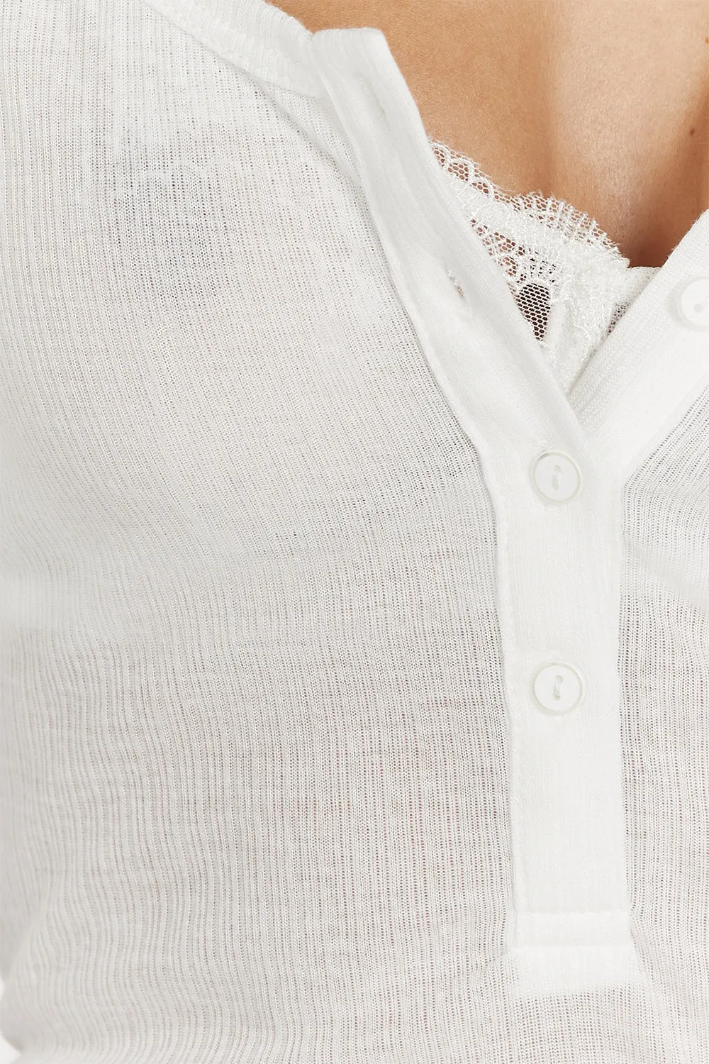 ARDEN OFF WHITE LONG SLEEVE KNIT TOP