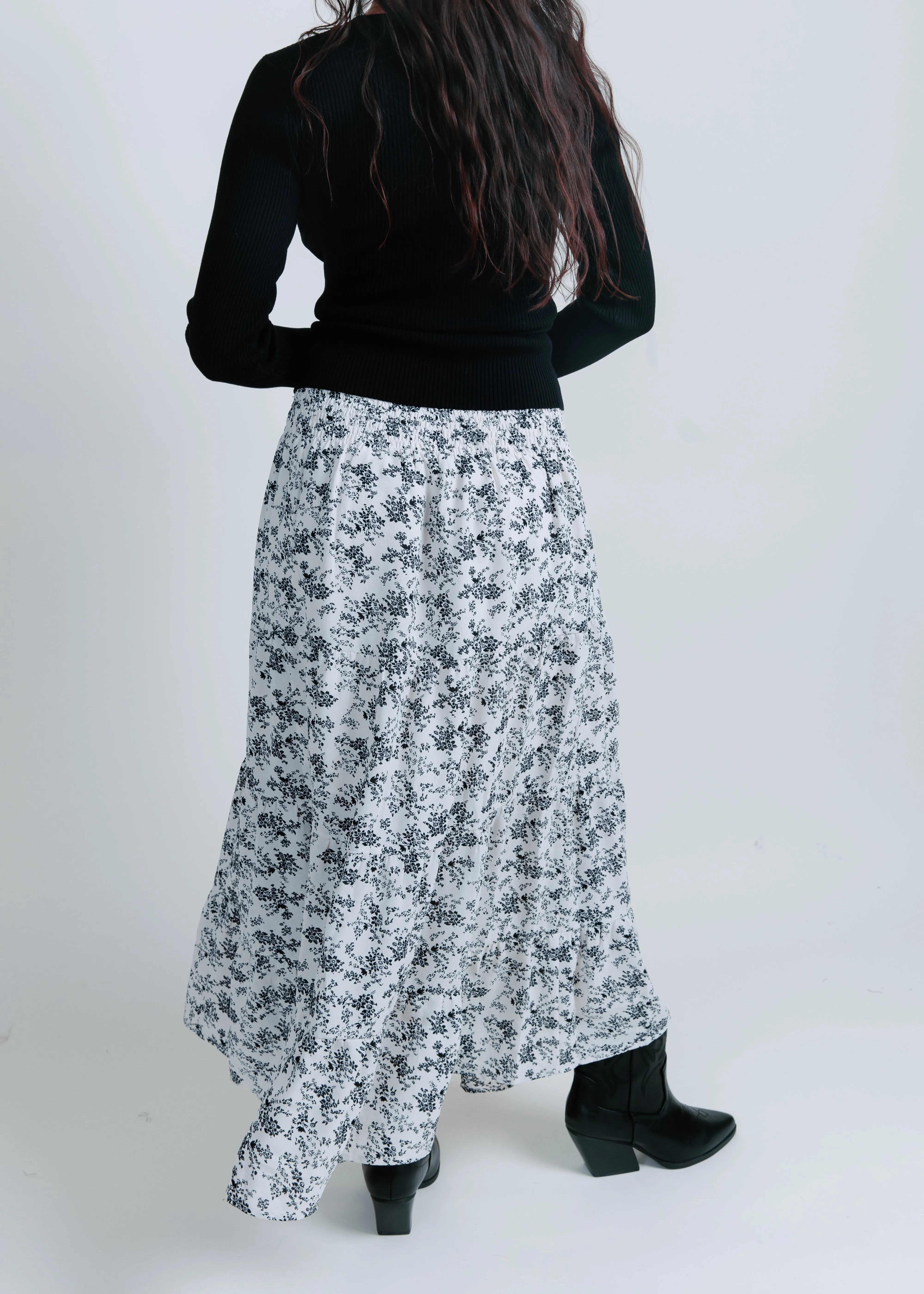 Aria Floral Midi Skirt