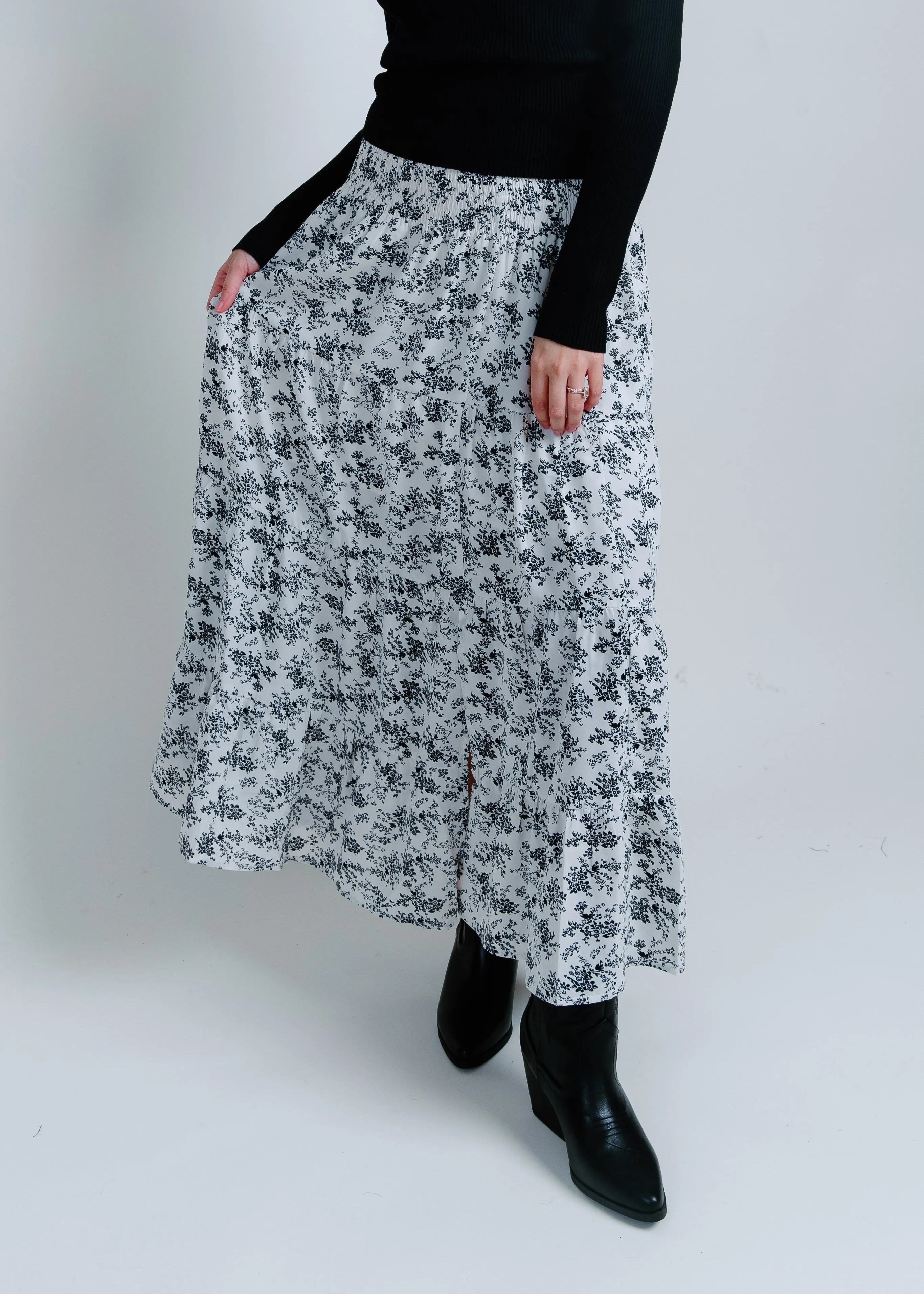 Aria Floral Midi Skirt