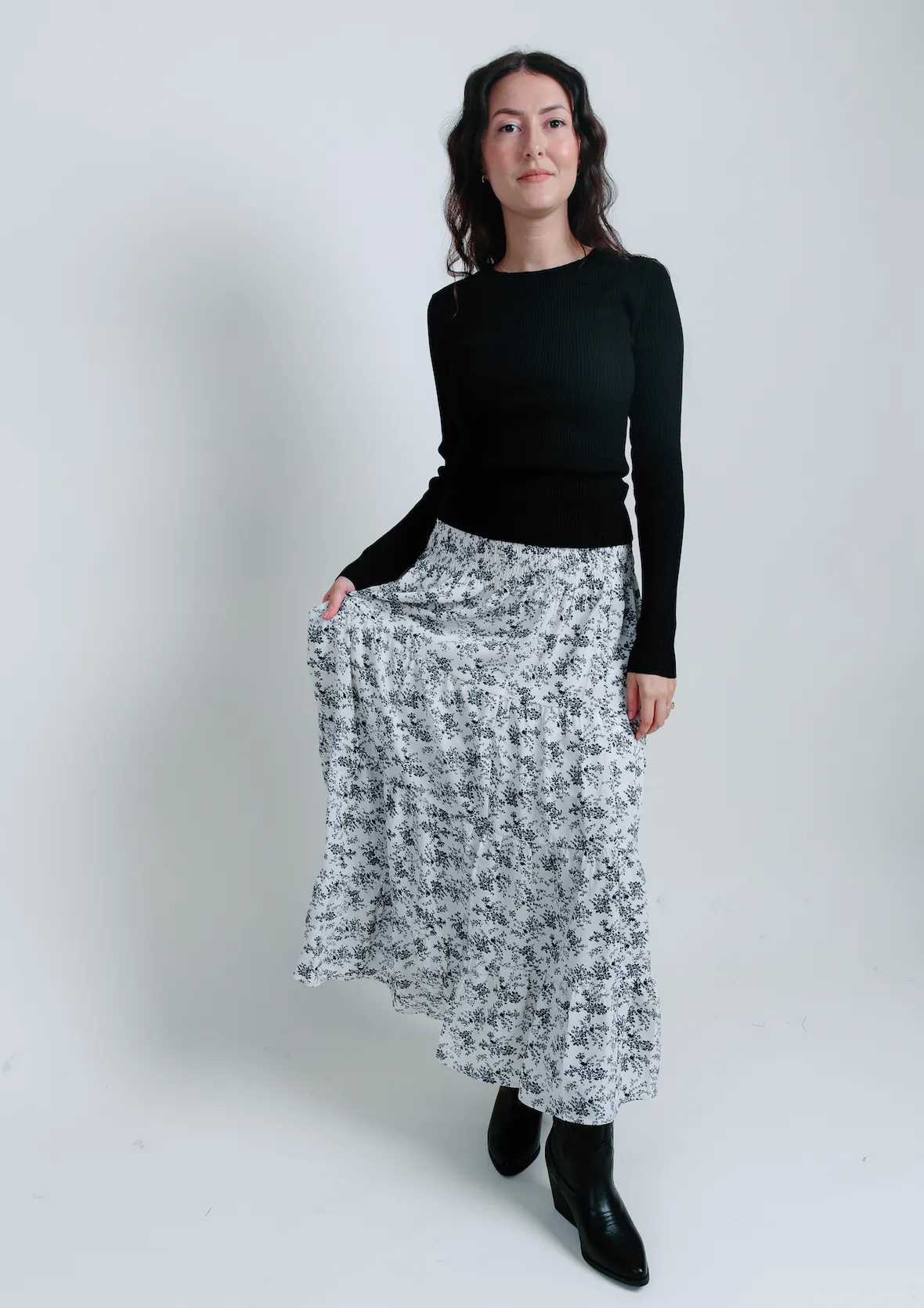 Aria Floral Midi Skirt