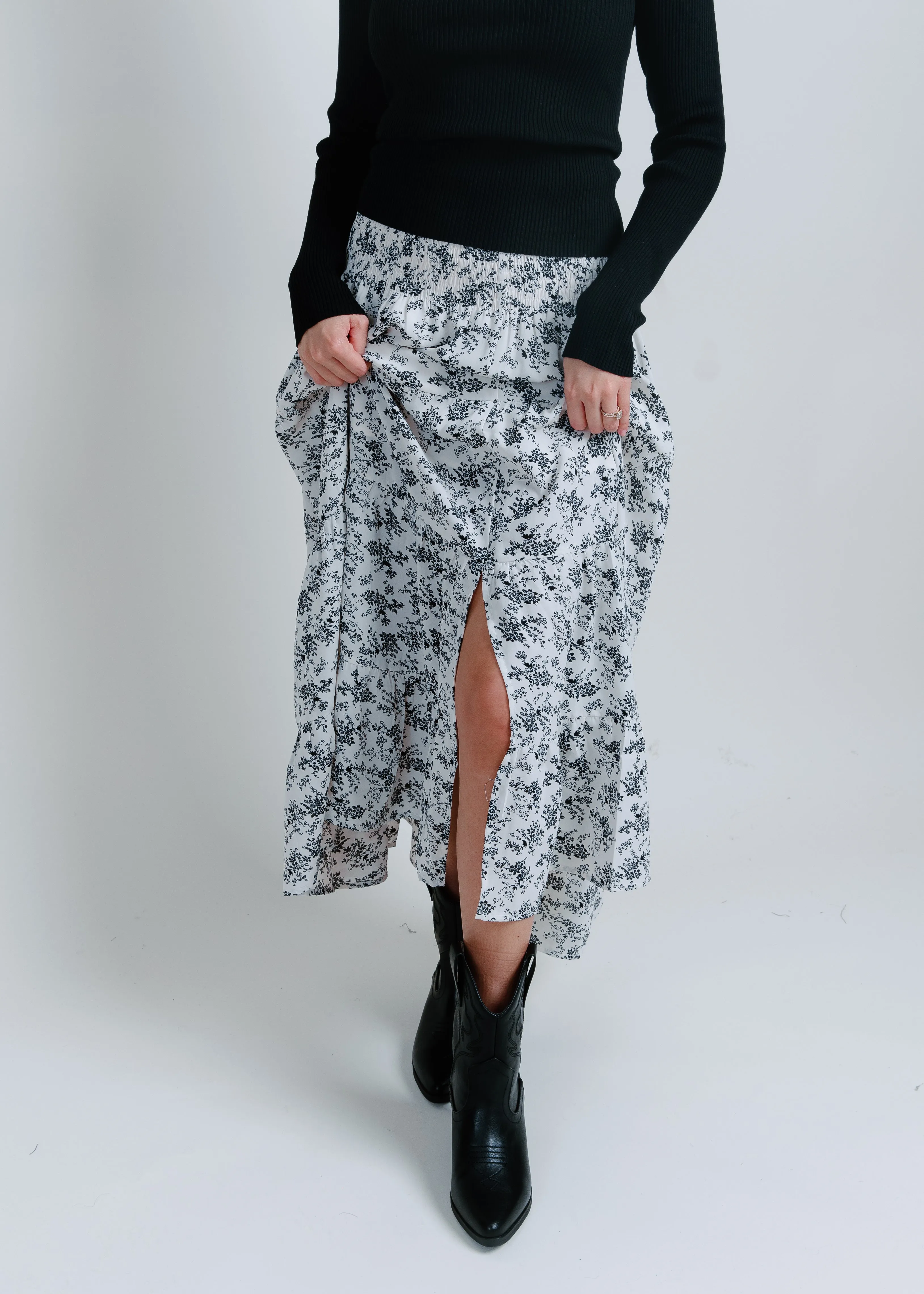 Aria Floral Midi Skirt