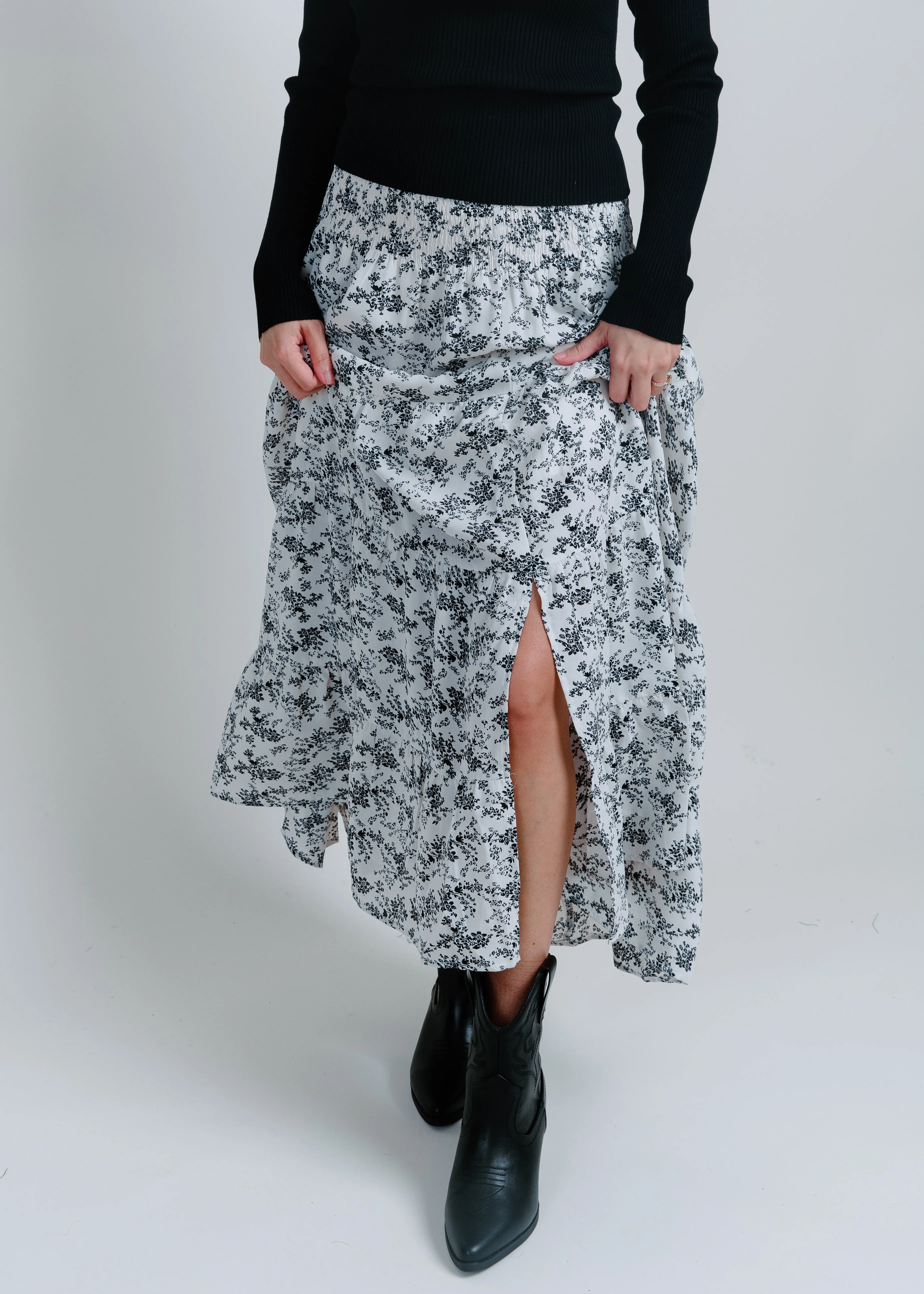 Aria Floral Midi Skirt