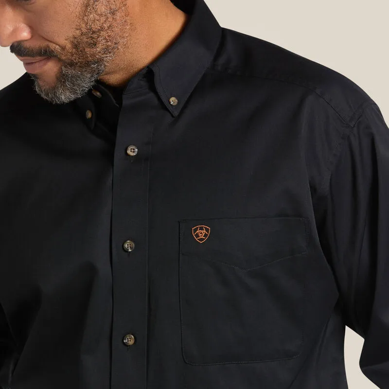 Ariat MNS Solid Twill Ls Shirt Black