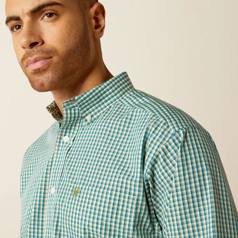 Ariat MNS  Wrinkle Free Gus Classic Fit LS Teal 10052378