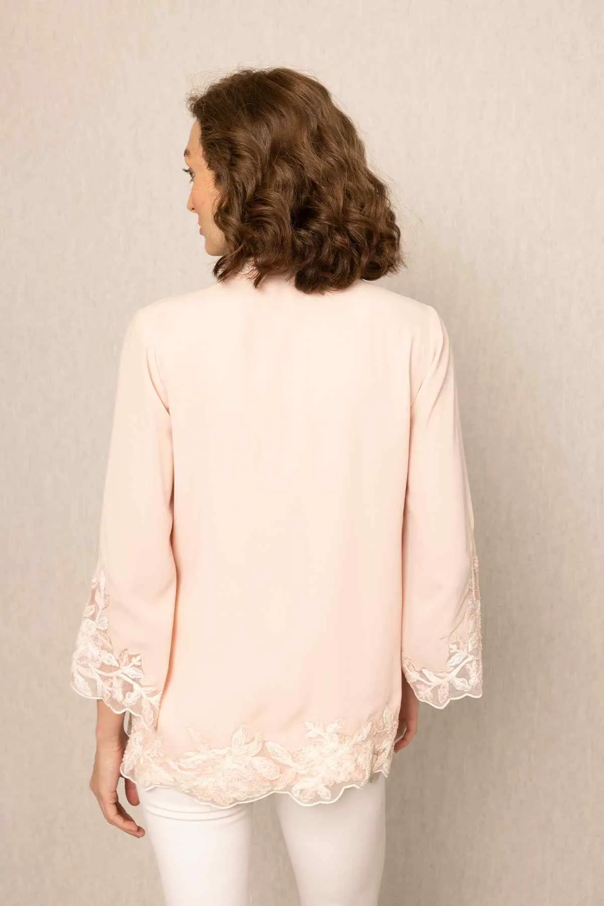 Arin pink embroidered top