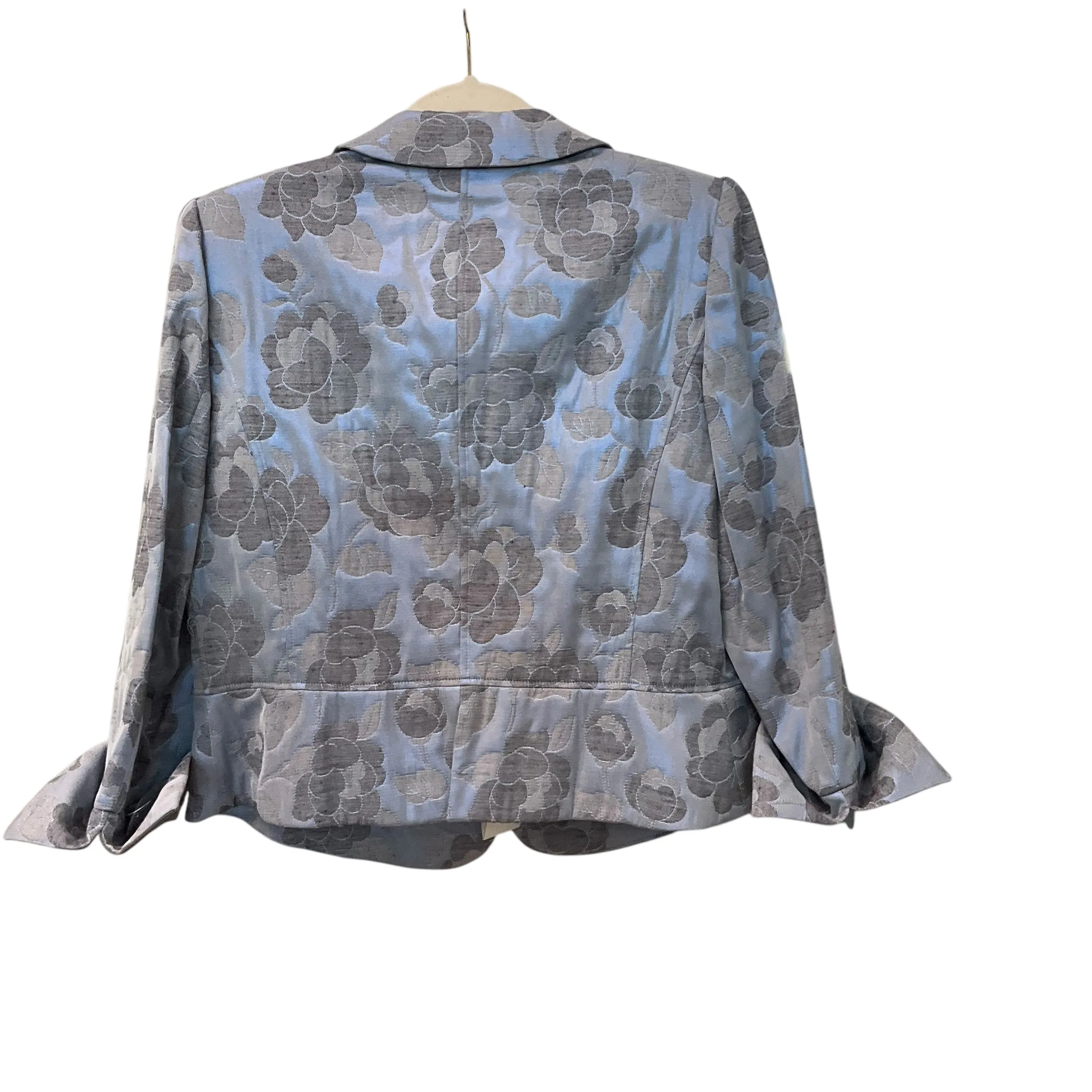 Authentic ARMANI COLLEZIONI Three Button , Lt Blue Floral Design  Blazer.Size12