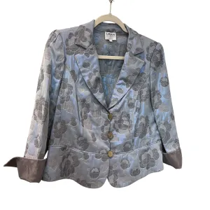 Authentic ARMANI COLLEZIONI Three Button , Lt Blue Floral Design  Blazer.Size12