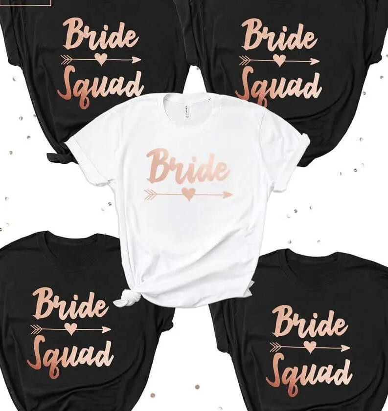 Bachelorette Party Wedding Team Bride Bride Squad  T-shirts