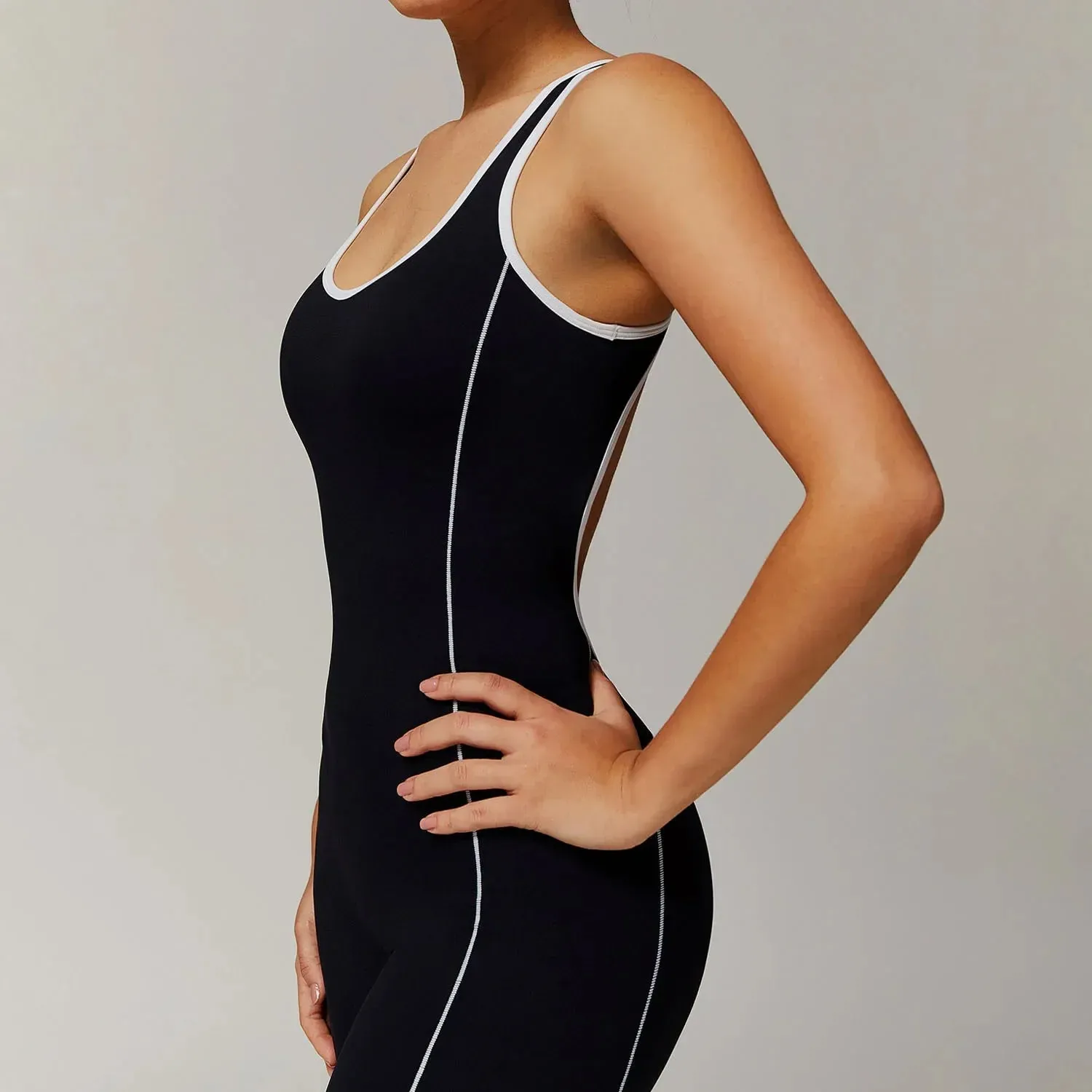 Back Clashing Yoga Jumpsuit