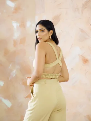 Back Detail Wrap Crop Top