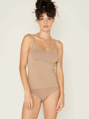 Bamboo Layering Singlet - Caramel