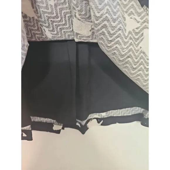 Banana Republic Black Floral Midi Skirt Pleated  Size 12