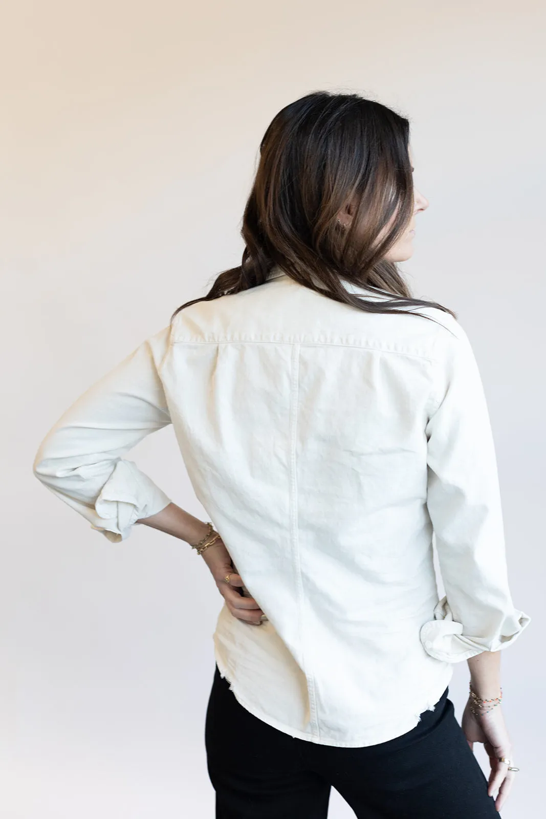 Barry Button Up Vintage White