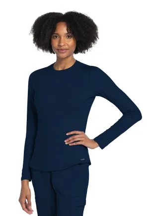 Basics CK773 Long Sleeve Underscrub Knit Tee Navy