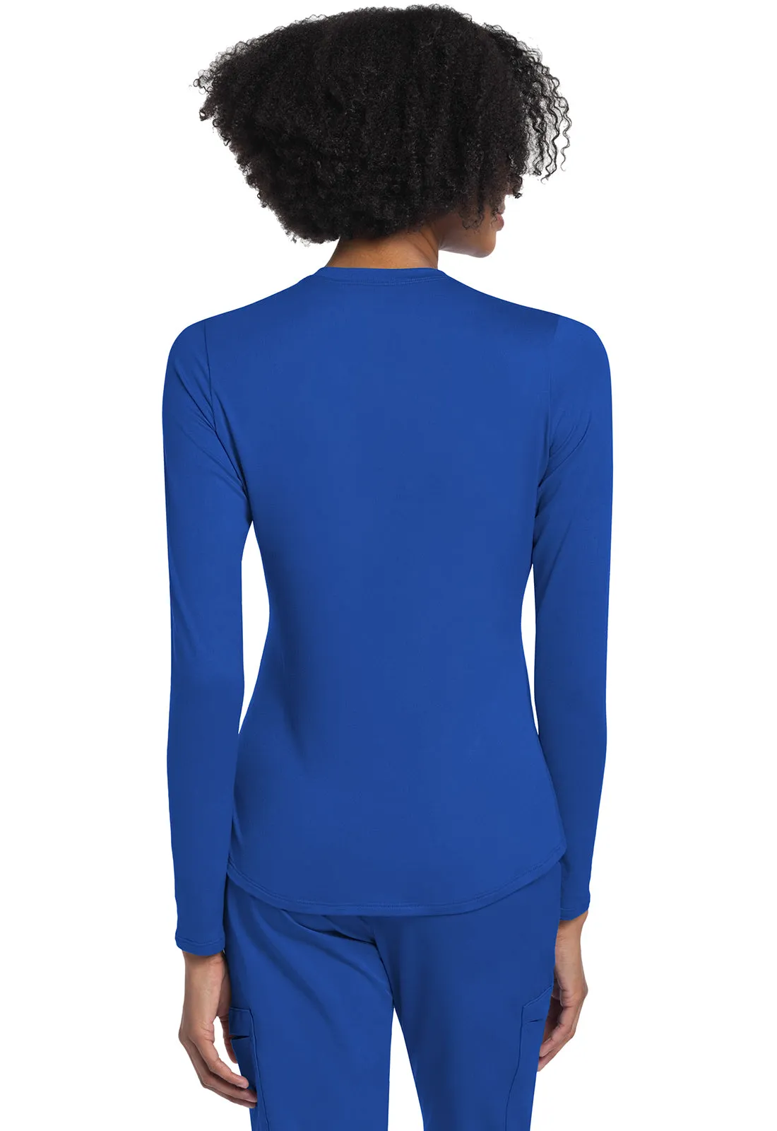 Basics CK773 Long Sleeve Underscrub Knit Tee Royal