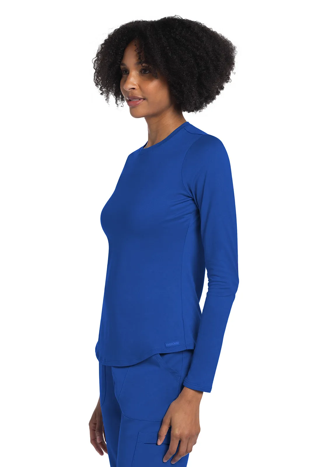 Basics CK773 Long Sleeve Underscrub Knit Tee Royal