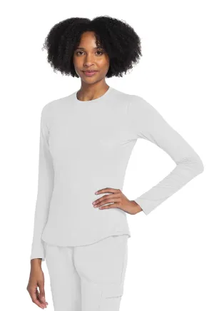 Basics CK773 Long Sleeve Underscrub Knit Tee White