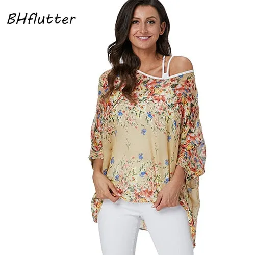 BHflutter 4XL 5XL 6XL Plus Size Blouse Shirt