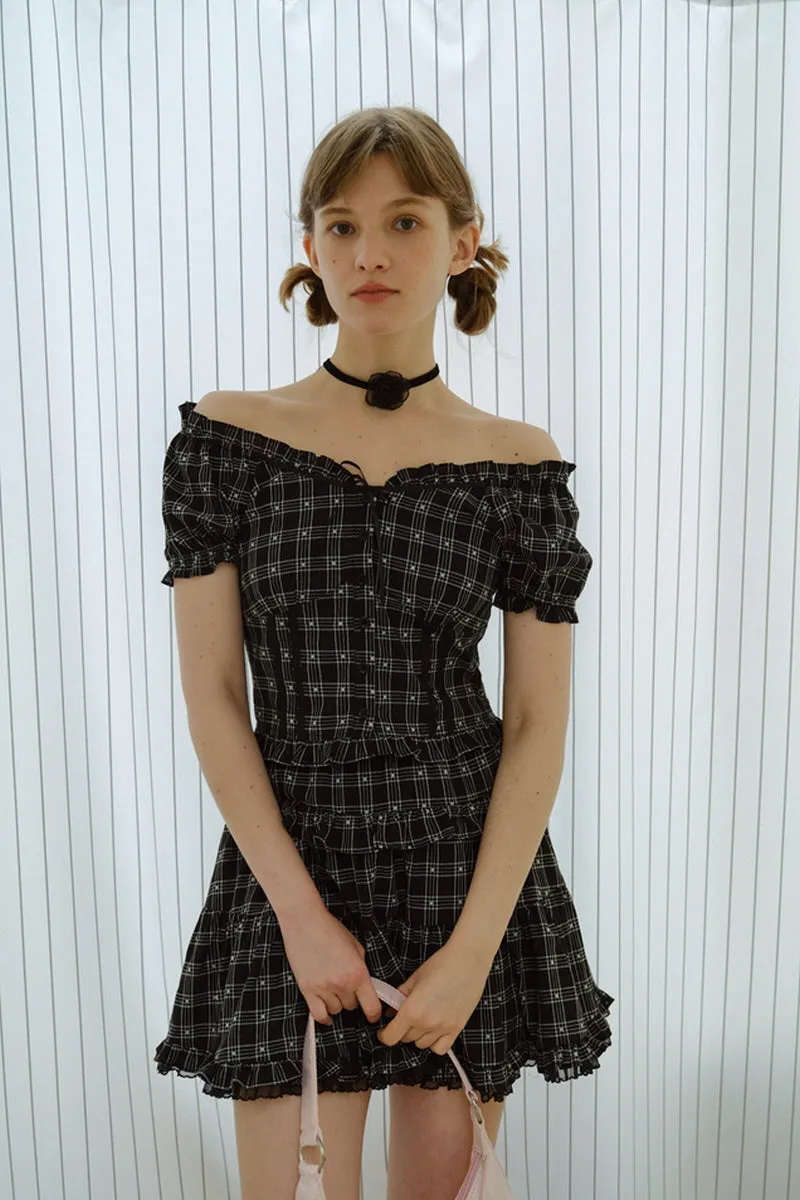 Black & White Plaid Top / Skirt