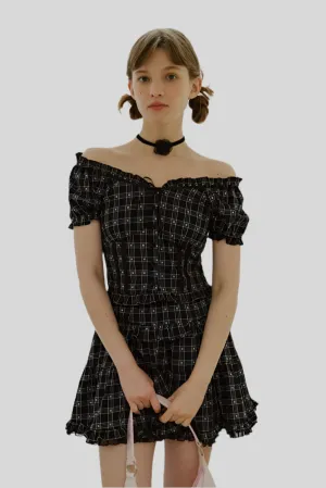 Black & White Plaid Top / Skirt