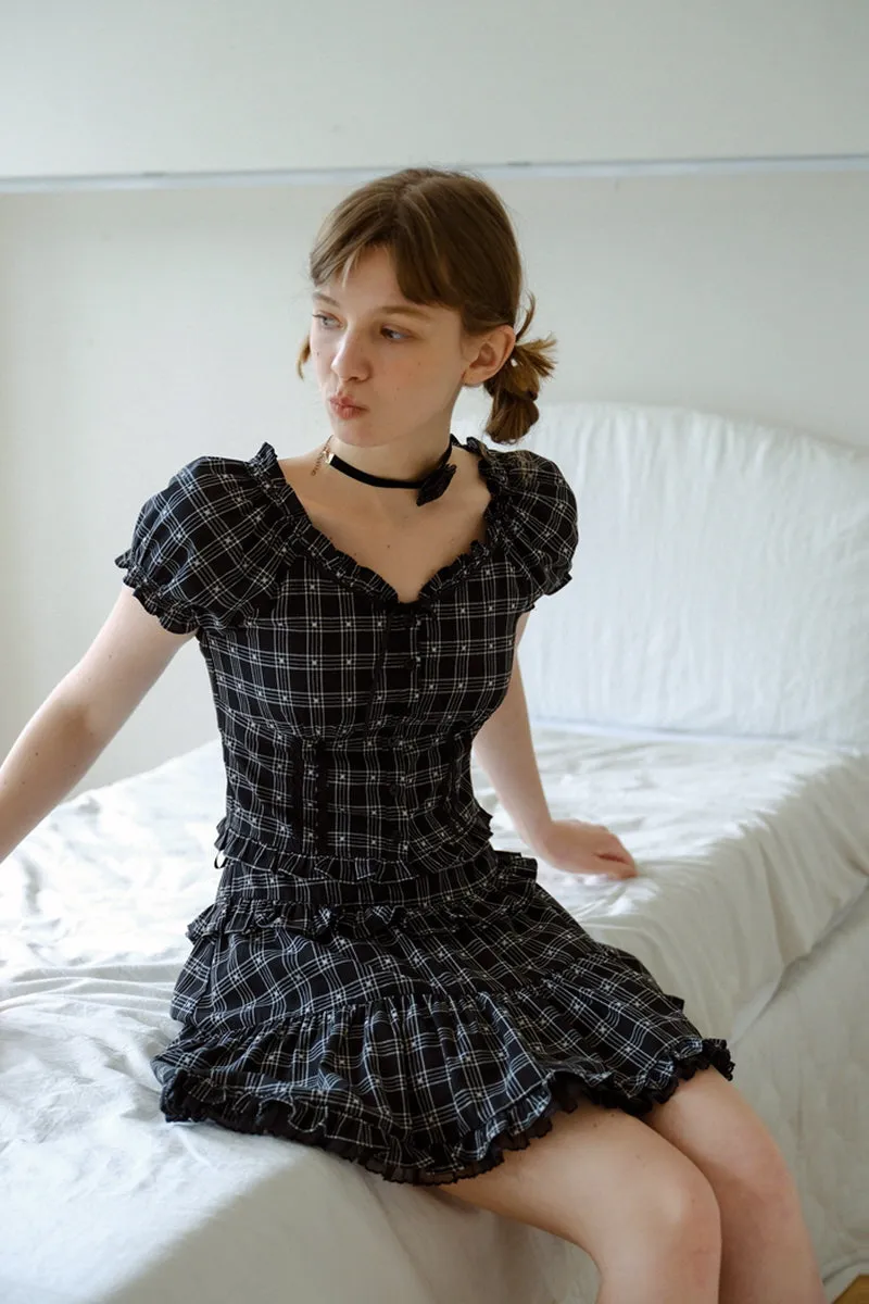 Black & White Plaid Top / Skirt