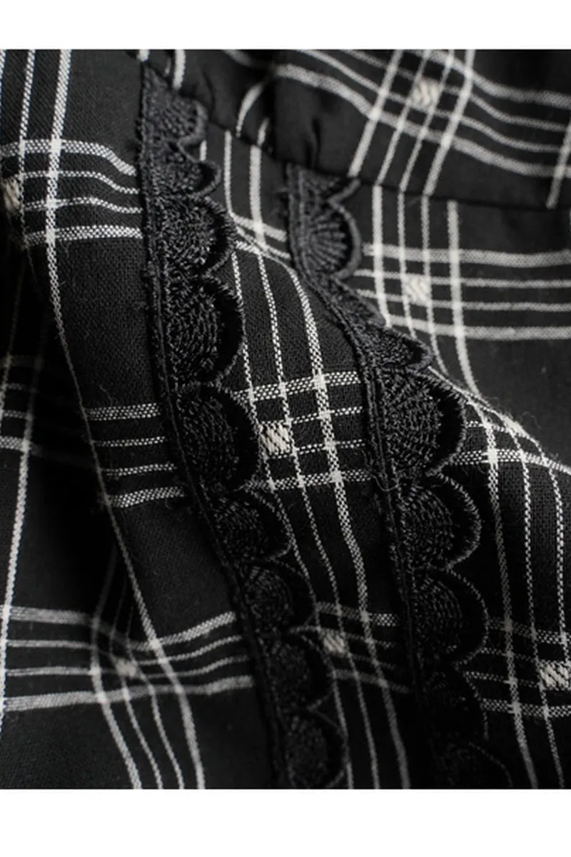 Black & White Plaid Top / Skirt
