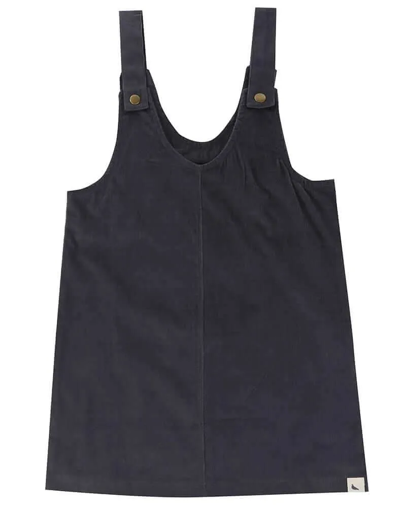 Black Corduroy Pinafore Dress