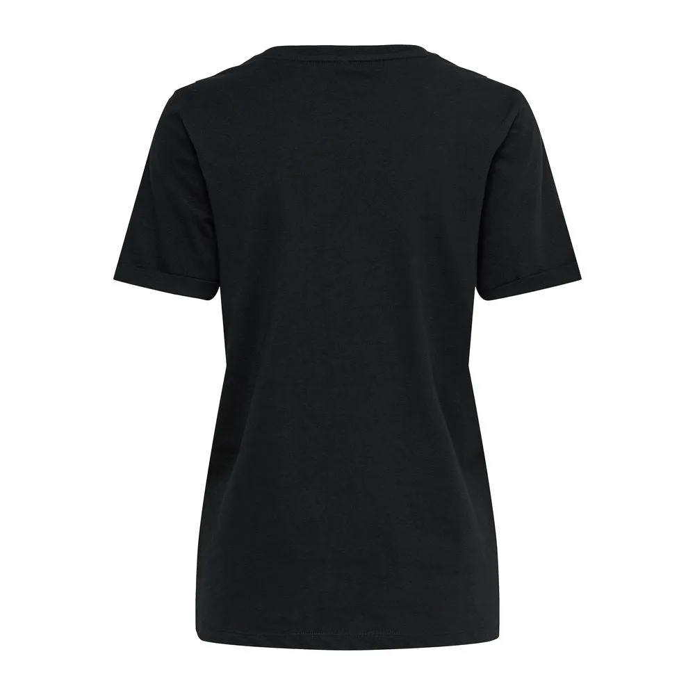 Black Cotton Tops & T-Shirt