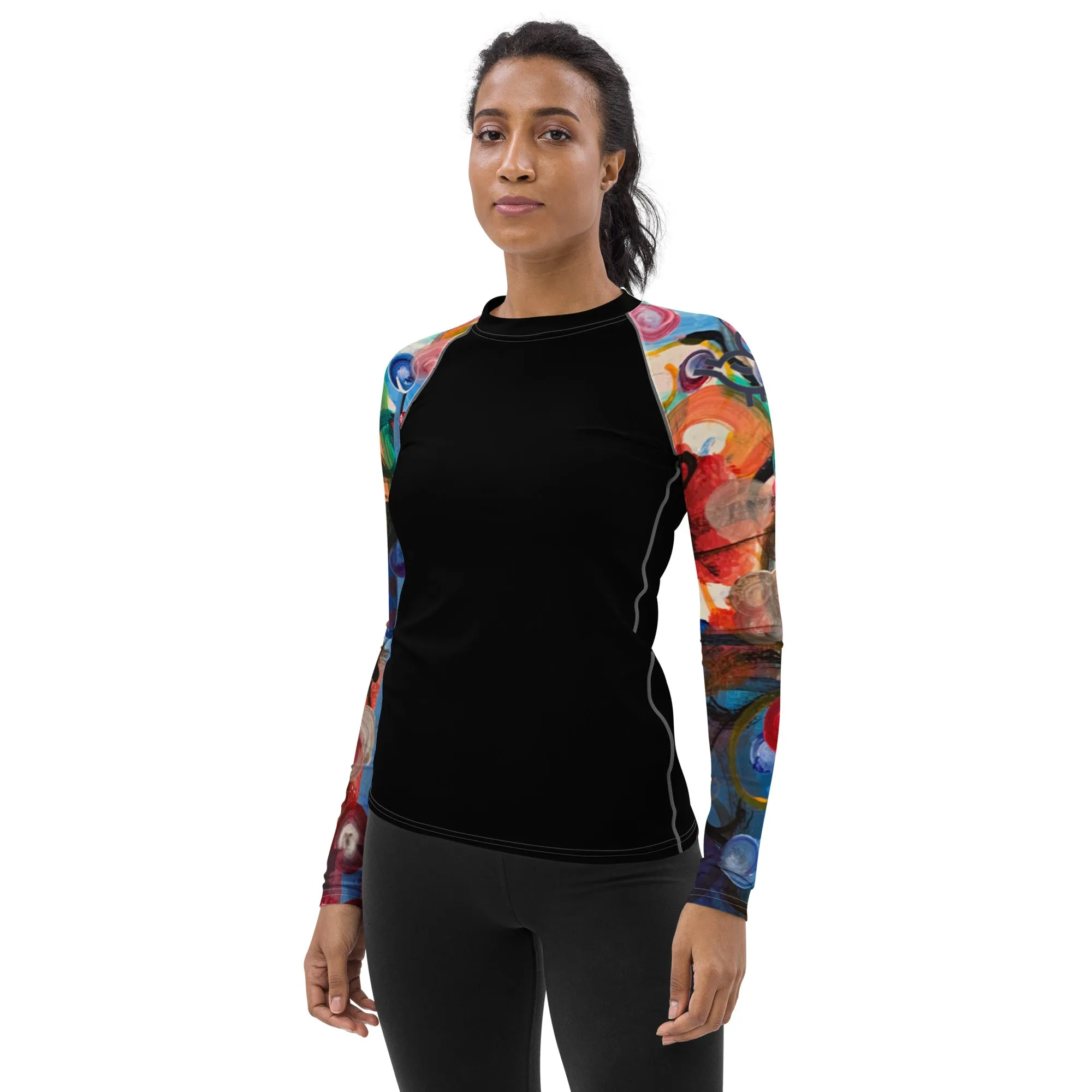 Black Rash Guard "Breeze" Sleeves