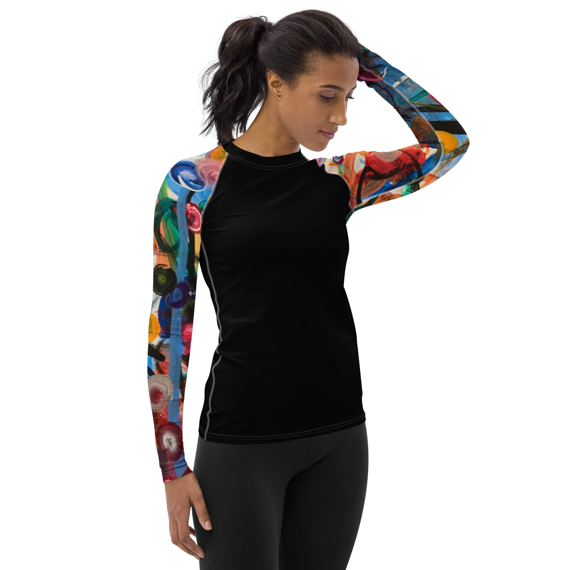 Black Rash Guard "Breeze" Sleeves