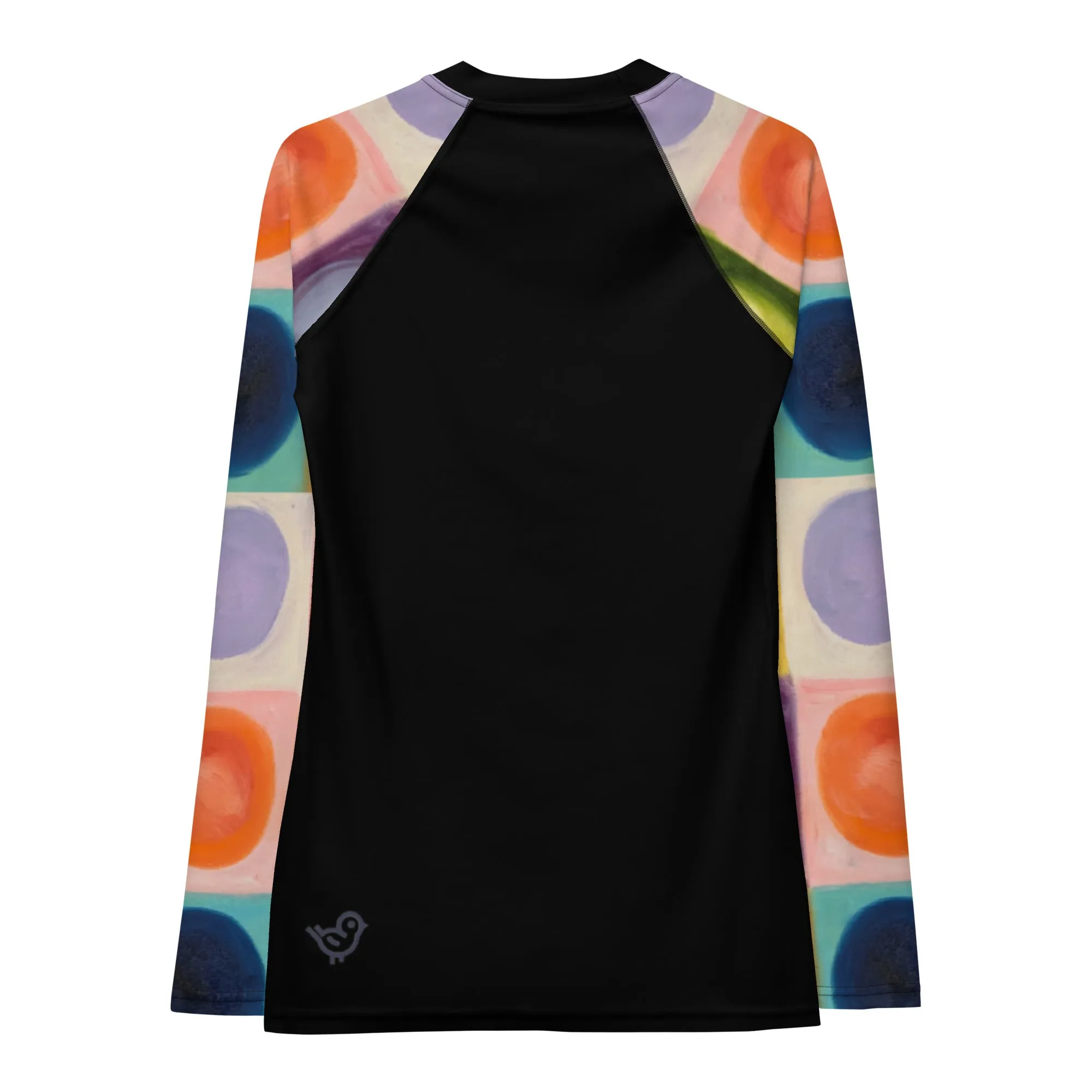 Black Rash Guard "Circles" Sleeves