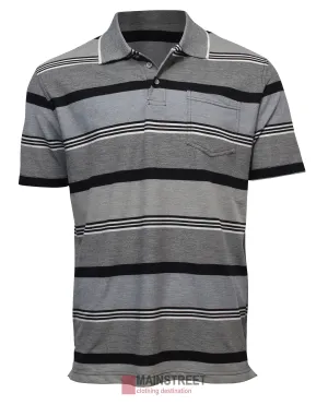 Blue Horizon Pique Striped Polo