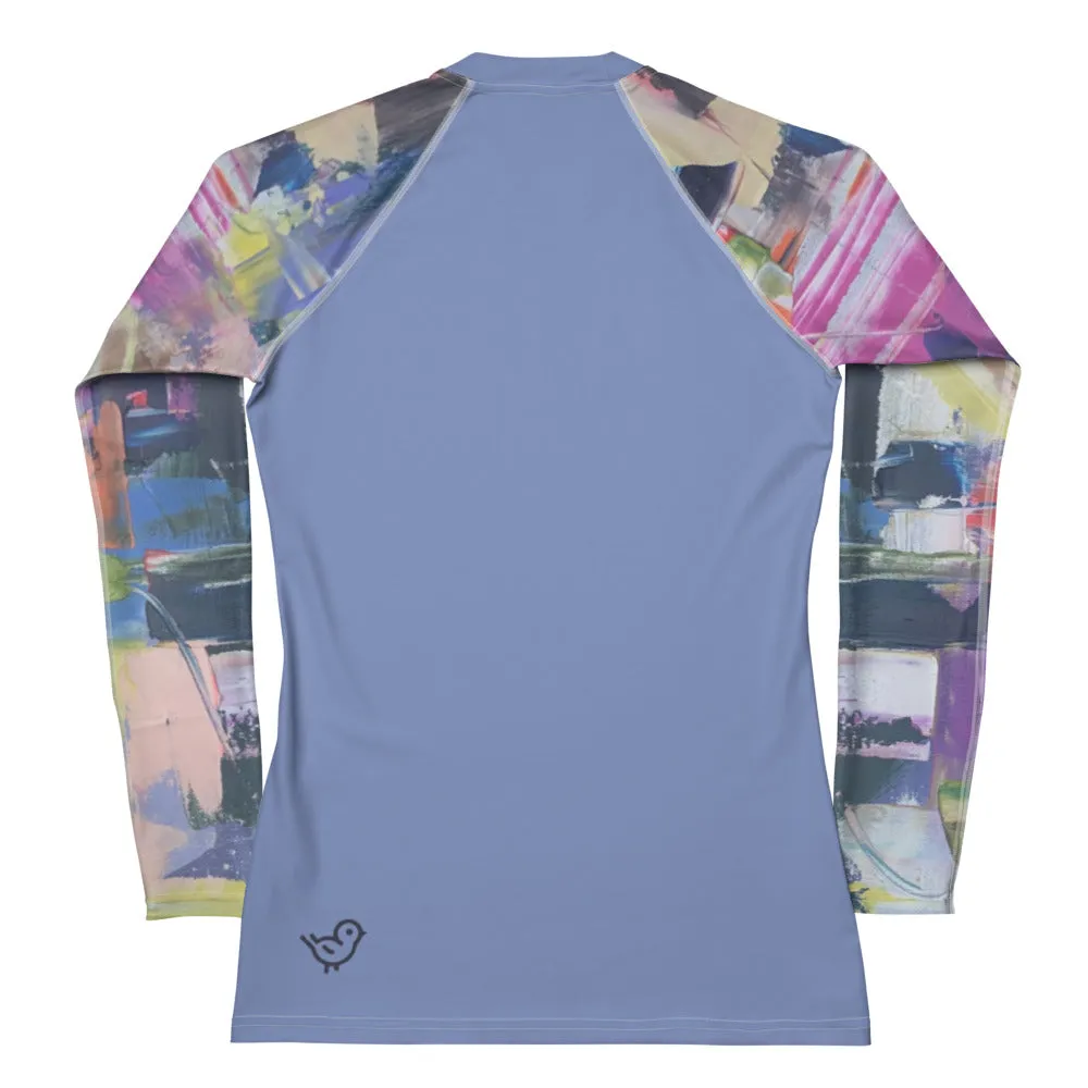 Blue Rash Guard with "Kris Kros" Sleeves