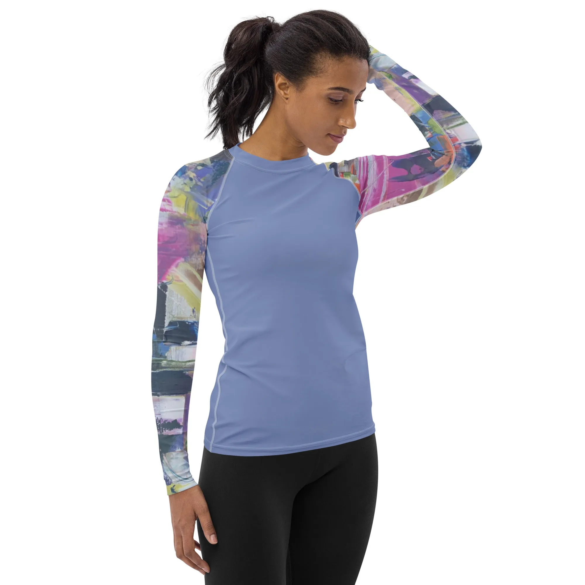 Blue Rash Guard with "Kris Kros" Sleeves