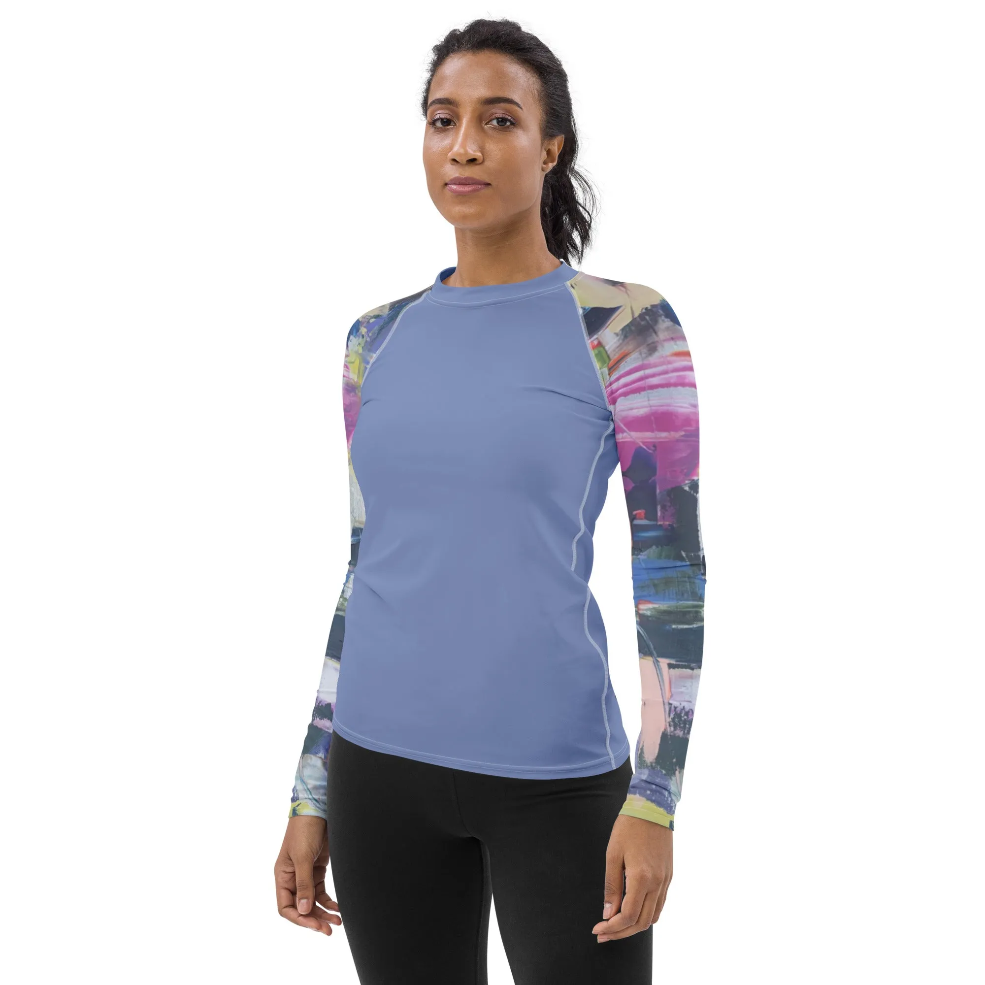 Blue Rash Guard with "Kris Kros" Sleeves