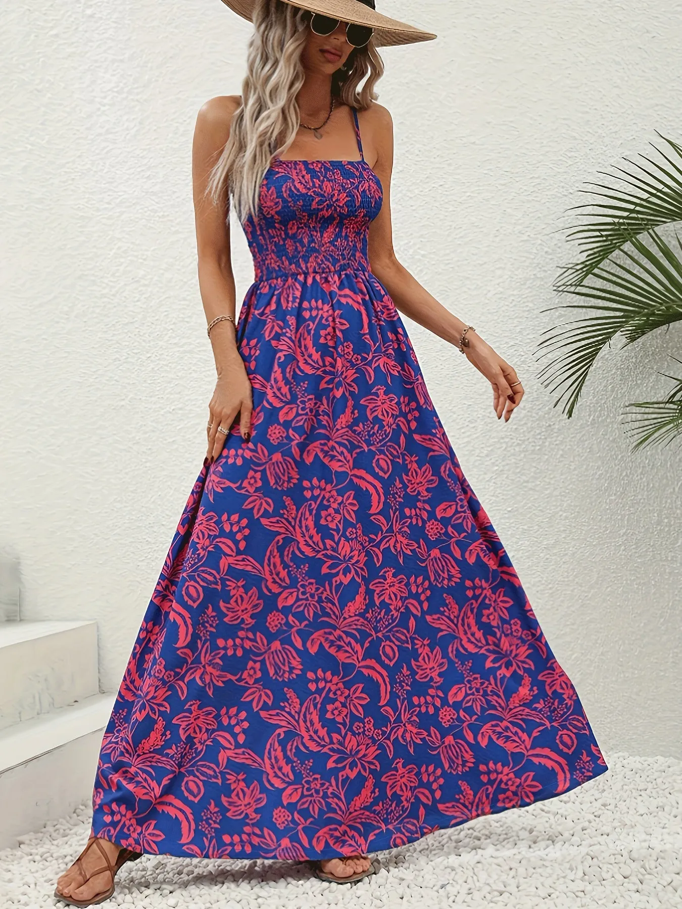 Blue Strappy Maxi Dress