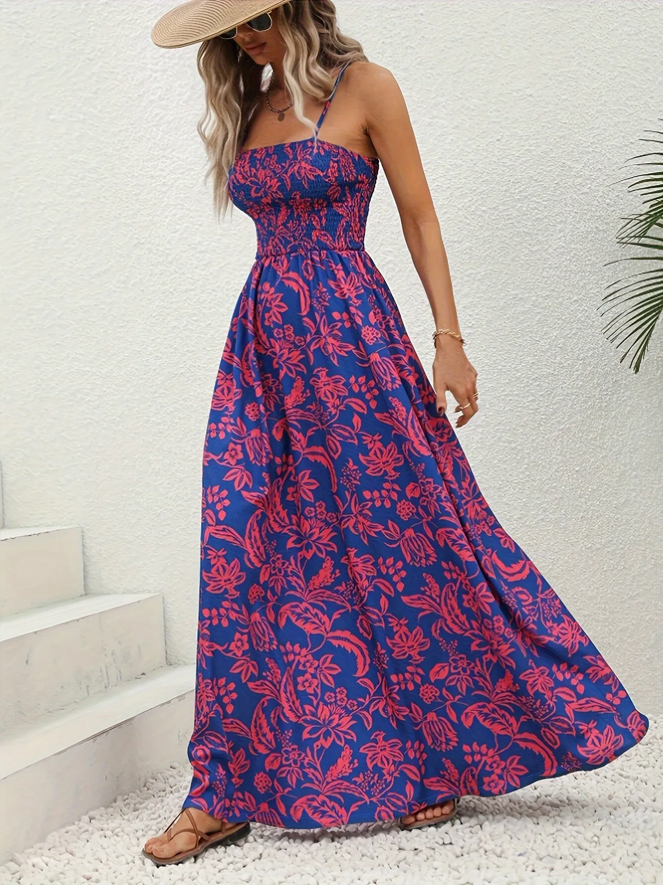 Blue Strappy Maxi Dress