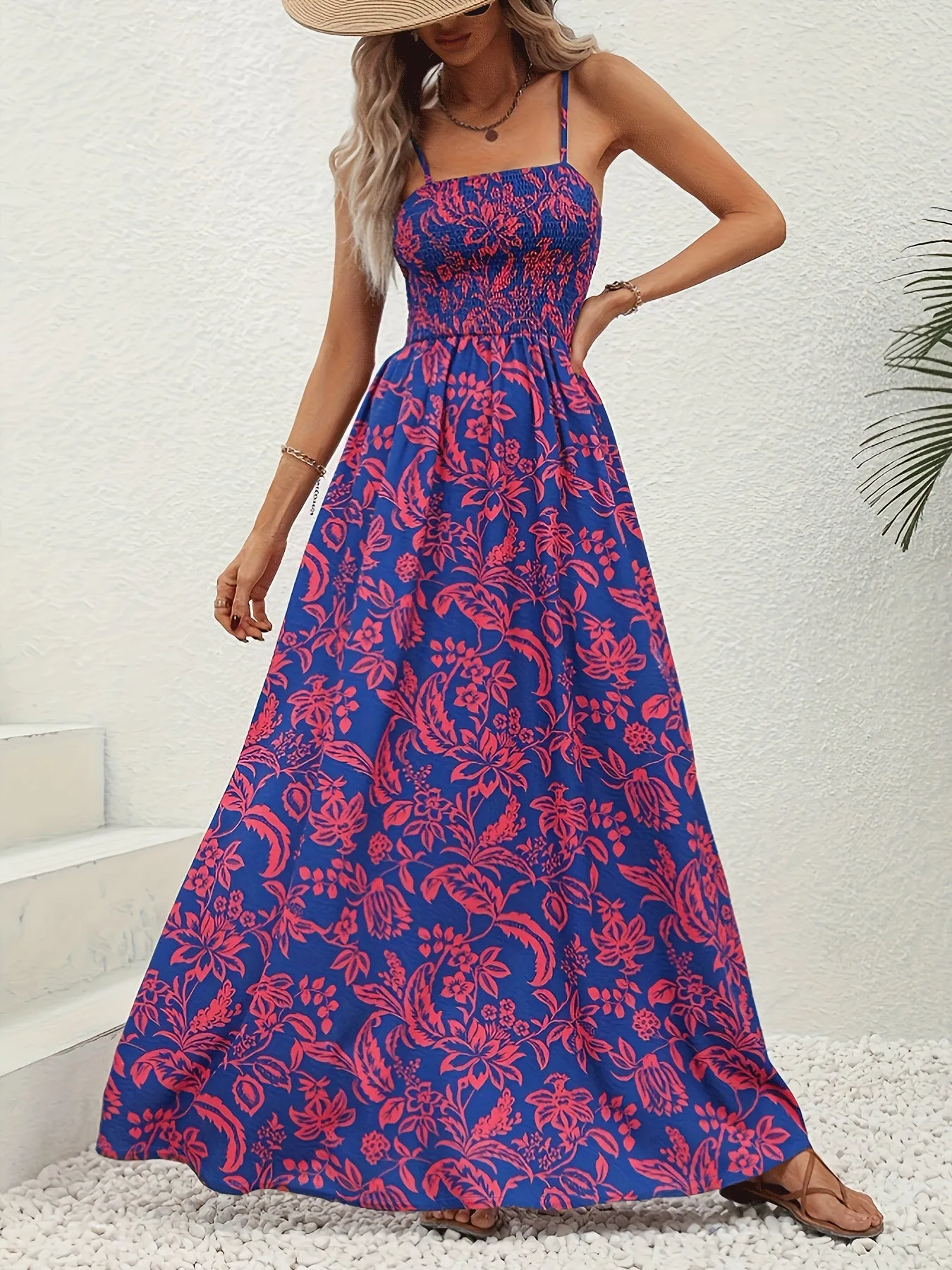 Blue Strappy Maxi Dress