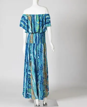 Blue Water Melon Printed Dress