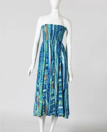 Blue Water Melon Printed Dress