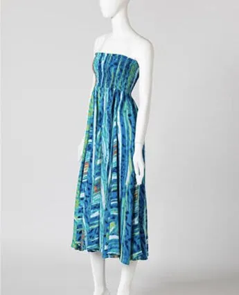 Blue Water Melon Printed Dress