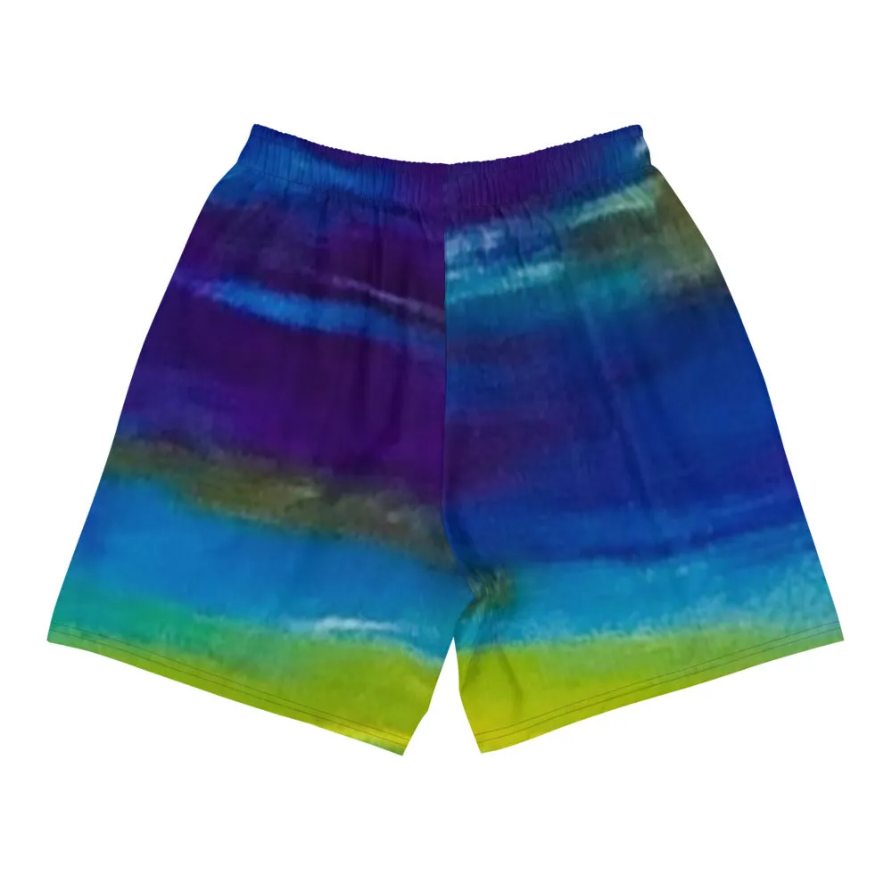 Blue Wave Men's Athletic Long Shorts
