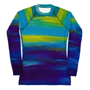 Blue Wave Women's Rash Guard