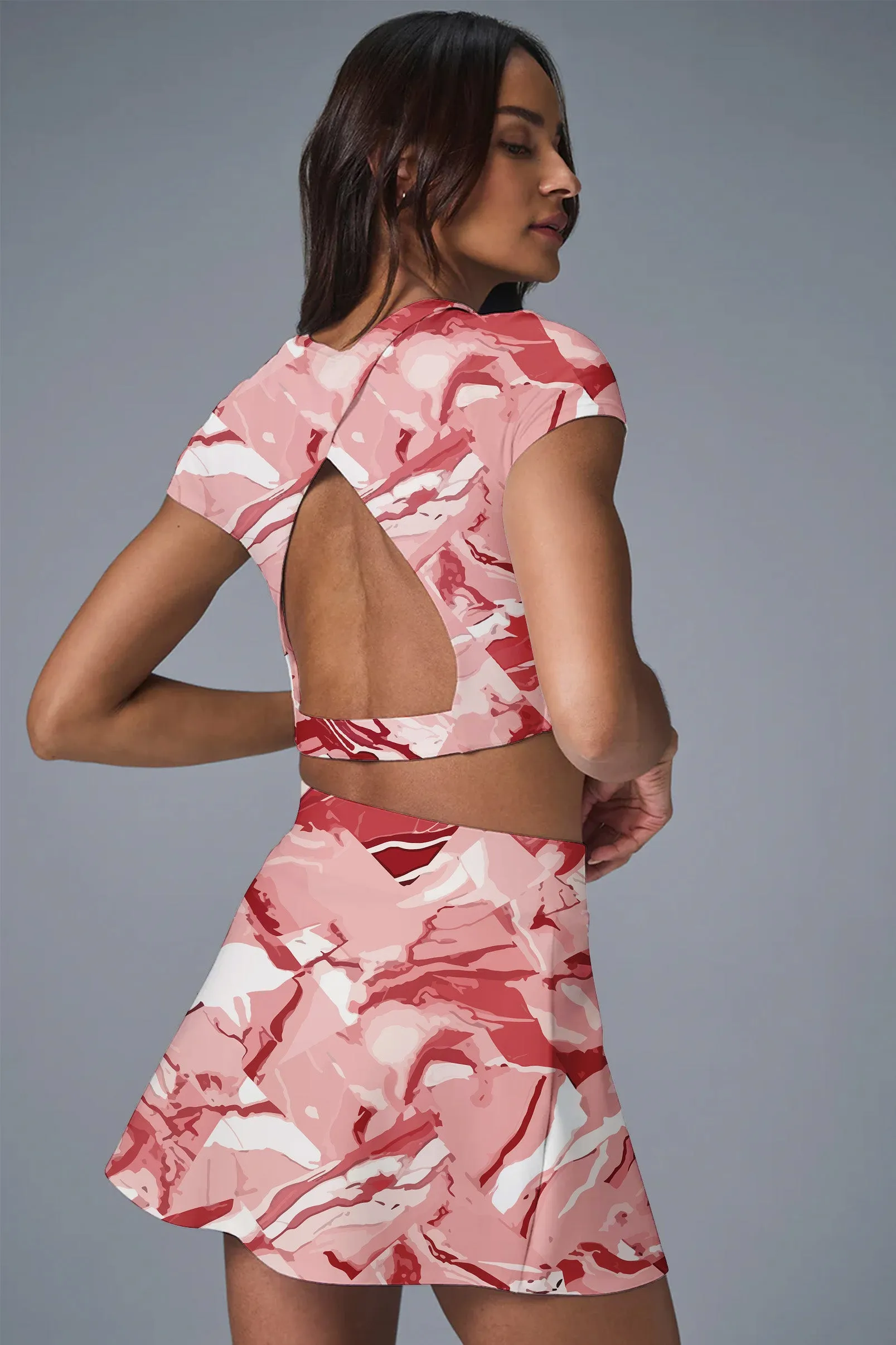 Blush Marble Motion Skirt