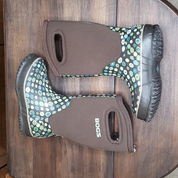 BOGS Girls Classic High Dots Boot Sz 10