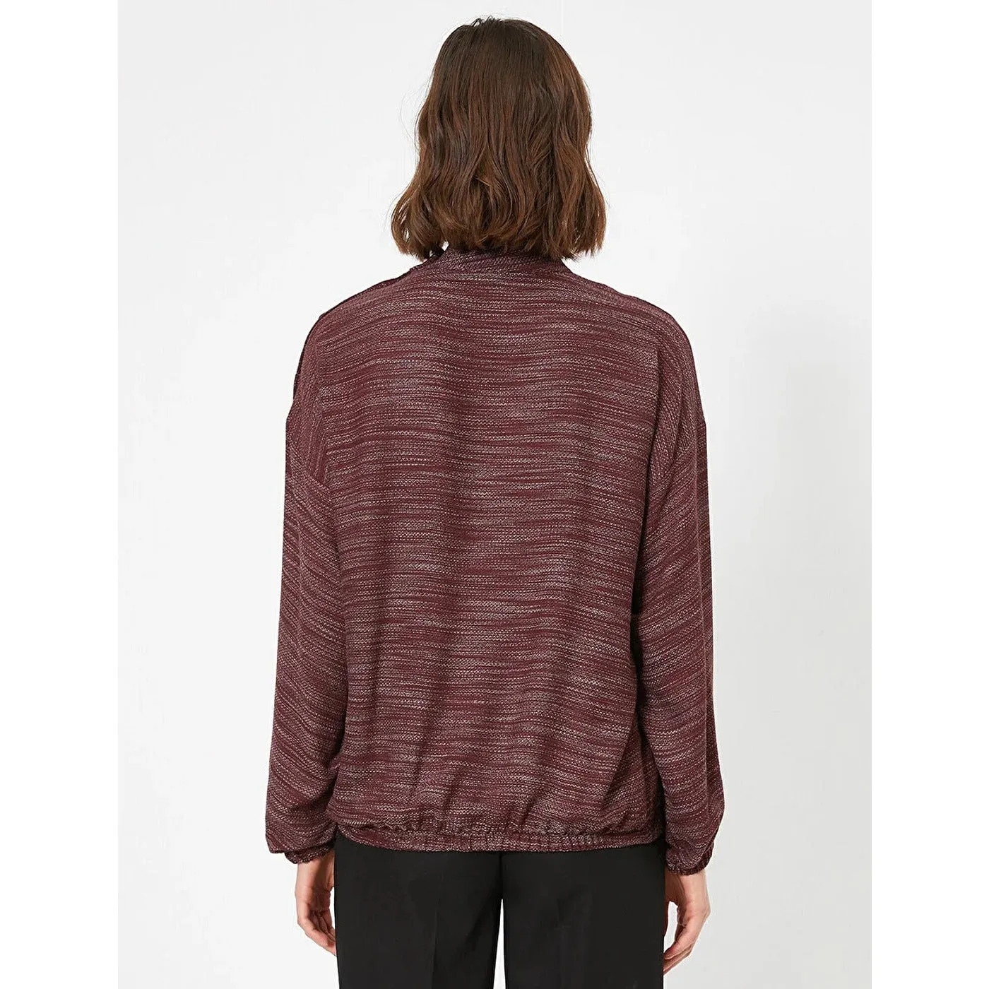 Bordeaux Button Detailed Blouse