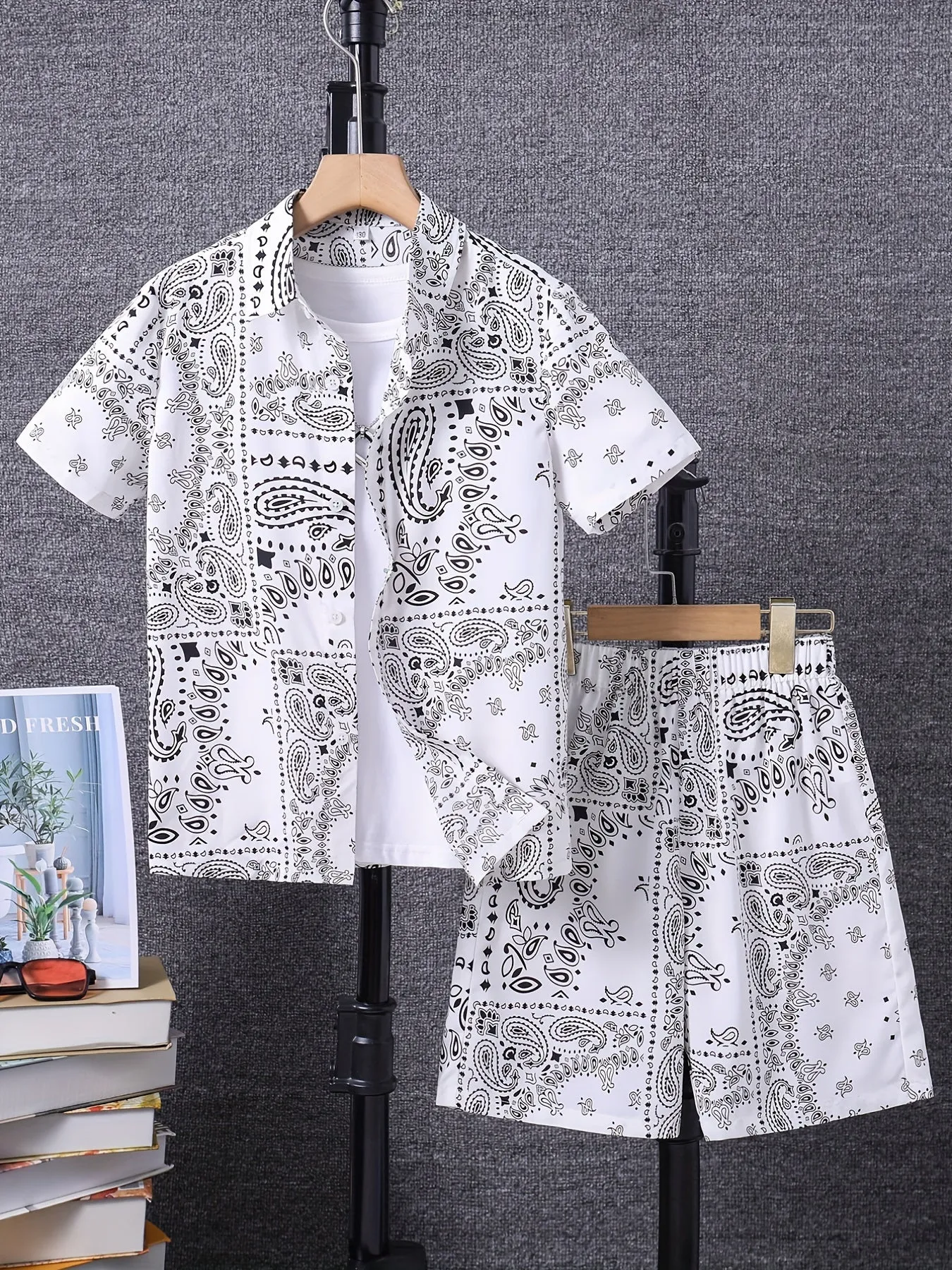 Boys Summer Casual Printed Outfit